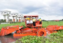 ชป. ขานรับกำจัดผักตบชวา เพิ่มประสิทธิภาพการระบายน้ำ จ.นครศรีธรรมราช