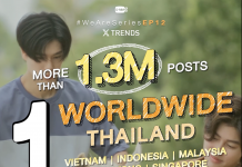 “We Are คือเรารักกัน” แรงไม่แผ่ว สาดโมเมนต์สะเทือนโซเชียล ทำสถิติขึ้นแท่นเทรนด์ x “อันดับ 1”Worldwide 7 สัปดาห์ต่อเนื่อง!!และครองแชมป์ซีรีส์ไทย “อันดับ 1”บนแอป iQIYI