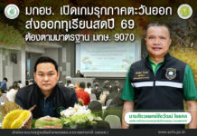 มกอช. เปิดเกมรุกภาคตะวันออกเสริมความเชื่อมั่นการส่งออกทุเรียนสดปี 2569 ตามมาตรฐาน มกษ. 9070