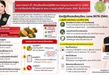 รมช.เกษตรฯ “ปิยะรัฐชย์” คุมเข้มล้งทุเรียนต้องปฏิบัติตาม (มกษ.9070-2566) หากฝ่าฝืน บังคับใช้กฎหมาย พรบ.มาตรฐานสินค้าเกษตร 2551 ขั้นเด็ดขาด