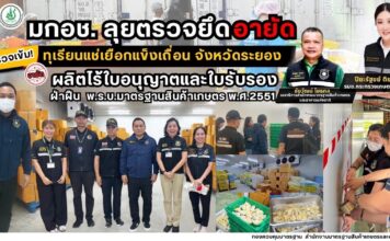 มกอช. เด้งรับนโยบาย รมช.กษ.ปิยะรัฐชย์ ลุยตรวจยึด-อายัดทุเรียนแช่เยือกแข็งเถื่อน จังหวัดระยอง ผลิตไร้ใบอนุญาต/ใบรับรอง ฝ่าฝืน พรบ. มาตรฐานสินค้าเกษตร พ.ศ. 2551